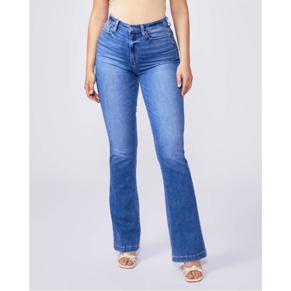 NWT PAIGE Iconic high rise flare jeans rock show